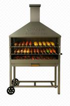 Churrasqueira Carrinho Para Espetinho Inox 1 METRO Com Coifa e Tres Alturas Gaveta para o Carvão e Grelha Aramada Churrasqueira Carrinho Para Espetinho Inox 1 METRO Com Coifa e Tres Alturas Gaveta para o Carvão e Grelha Aramada