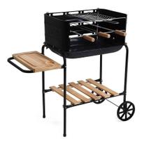 Churrasqueira Carvão Califórnia Móvel Com Rodinhas Portátil Mor