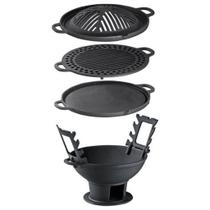 Churrasqueira Completa de Ferro Fundido Gengin Skan 32cm com Acessórios
