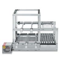 Churrasqueira CONJUGADA Inox Multifunções 71cm (3 Andares) - 5 Espetos Giratórios + Grelha Parrilha Móvel + Grelha Uruguaia Móvel Churrasqueira CONJUGADA Inox Multifunções 71cm (3 Andares) - 5 Espetos Giratórios + Grelha Parrilha Móvel + Grelha Uruguaia Móvel