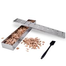 Churrasqueira de aço inoxidável Smoker Box Lightique para churrasqueira a gás