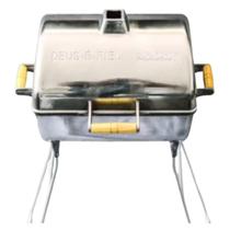 Churrasqueira De Aluminio Bafo carvão Grande Com Pés grelha