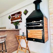 Churrasqueira de Bancada e Parede Wall Plus Vulkania Grill a Carvão Grelha Inox