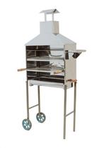 CHURRASQUEIRA DE CARRINHO PARA ESPETINHOS INOX MODELO C-800i