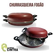 Churrasqueira De Fogão Aluminio Pintado Vermelho Craquelado - Aluminio Cintra