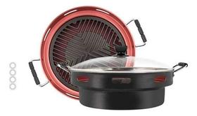 Churrasqueira De Fogão Grill Oriental Guassu Alumínio COR:VERMELHO