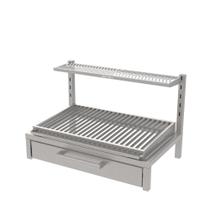 Churrasqueira De Inox Com porta Para Alvenaria 74X45 Grelha Argentina Churrasqueira De Inox Com porta Para Alvenaria 74X45 Grelha Argentina