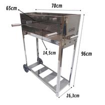 Churrasqueira de Inox Espetinho Carrinho Churrasco Móvel Churrasqueira de Inox Espetinho Carrinho Churrasco Móvel