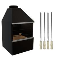Churrasqueira De Parede E60 com Kit de 4 espetos aramado Churrasqueira De Parede E60 com Kit de 4 espetos aramado