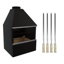 Churrasqueira De Parede E70 - P/10 Espetos com Espetos aramado