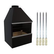 Churrasqueira De Parede E70 - P/10 Espetos com Espetos simples