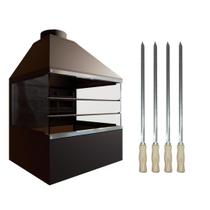 Churrasqueira de Parede E72V -com vidros laterais e Espetos Aramado Churrasqueira de Parede E72V -com vidros laterais e Espetos Aramado