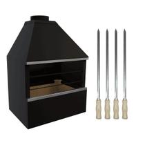 Churrasqueira De Parede E80 - P/12 Espetos com Espetos Aramado