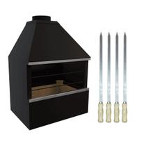 Churrasqueira De Parede E80 - P/12 Espetos com Espetos Simples