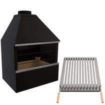 Churrasqueira De Parede E80 - P/12 Espetos com Grelha Argentina