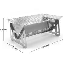 CHURRASQUEIRA DOBRÁVEL INOX MULTIFUNCIONAL CAMPING Tamanho:GRANDE