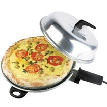 Churrasqueira e Forno Pizza Grill Elétrico 2 Em 1 Com Tampa e Forma Assadeira Redonda Cotherm