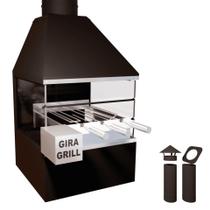 Churrasqueira E62V em Aço Inox 304 escovado - com Gira-Grill - Pintado