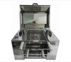 Churrasqueira ecologica com tampa med 57x41 - inox 430
