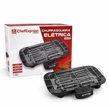 Churrasqueira Elétrica 2000W Para Churrasco 220v Compacta Com Termostato Grelha Ajustável NZA Churrasqueira Elétrica 2000W Para Churrasco 220v Compacta Com Termostato Grelha Ajustável NZA