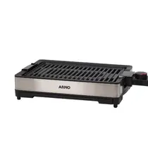 Churrasqueira Elétrica Arno Mais Sabor Pouca Fumaça Inox e Preta GPRA