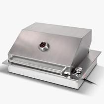 Churrasqueira Elétrica de Embutir 220v 60X47 com Tampa em Aço Inox - JX Metais Churrasqueira Elétrica de Embutir 220v 60X47 com Tampa em Aço Inox - JX Metais