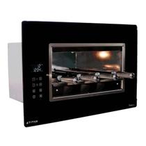 Churrasqueira Elétrica de Embutir 4 Espetos Prime Touch Gourmet Sem Fumaça Para Apartamento