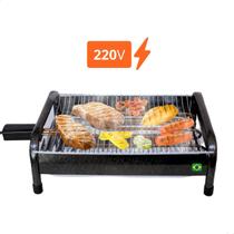 Churrasqueira Elétrica de Mesa Rizzogrill 2 Gourmet Anti-fumaça e Bandeja Removível 110V - 220V