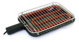 Churrasqueira Elétrica Grill Esmaltada Portátil Preta