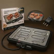 Churrasqueira Elétrica Grill Portátil Sem Fumaça 2000w 127v - Preto