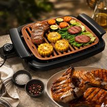 Churrasqueira Elétrica Grill Sem Fumaça com Grelha Cerâmica 110V Churrasqueira Elétrica Grill Sem Fumaça com Grelha Cerâmica 110V