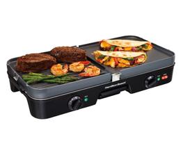 Churrasqueira elétrica interna + Griddle Hamilton Beach 38546