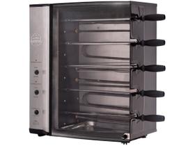 Churrasqueira Elétrica Nativa 5 espetos 220V Preta - Hidro Churrasqueira Elétrica Nativa 5 espetos 220V Preta - Hidro