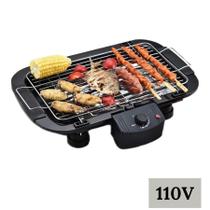 Churrasqueira elétrica portátil 110V grelhados deliciosos com praticidade