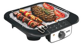 Churrasqueira Elétrica Portátil Grelha Removível Bandeja Col