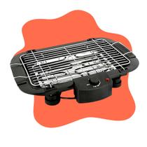 Churrasqueira Elétrica Portátil Grill Sem Fumaça Para Apartamento Casa 220v Com Controle De Temperatura 2000w Cor Preto - Tecnoneel
