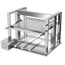 Churrasqueira Elevatória com Kit e 4 Espetos + Grelha Parrilha - Líder Grill