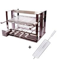 Churrasqueira Elevatória com Kit e 5 Espetos + Parrilha + Grelha - Líder Grill
