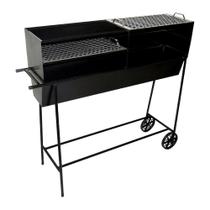 Churrasqueira Espetinho Aço Fe Grelhas Carrinho 100X99X26Cm Churrasqueira Espetinho Aço Fe Grelhas Carrinho 100X99X26Cm