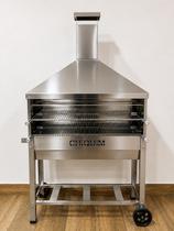 Churrasqueira Espetinho Carrinho para Assar Espetinhos Inox 95 Com Coifa e 02 Grelhas Churrasqueira Espetinho Carrinho para Assar Espetinhos Inox 95 Com Coifa e 02 Grelhas
