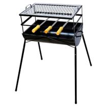 Churrasqueira Espetinho E Pé Ab 1 Grelha 3 Espeto 83X44X30Cm Churrasqueira Espetinho E Pé Ab 1 Grelha 3 Espeto 83X44X30Cm