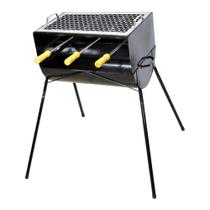 Churrasqueira Espetinho E Pé Fe 1 Grelha 3 Espeto 83X44X30Cm Churrasqueira Espetinho E Pé Fe 1 Grelha 3 Espeto 83X44X30Cm