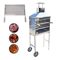 Churrasqueira Espetinho Inox Carrinho Churrasco Grelha Extra Churrasqueira Espetinho Inox Carrinho Churrasco Grelha Extra