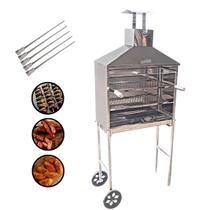 Churrasqueira Espetinho Móvele Inox Espetos Churrasco Carne Churrasqueira Espetinho Móvele Inox Espetos Churrasco Carne