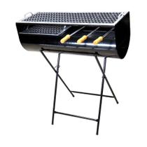 Churrasqueira Espetinho Pé Fe 2 Grelha 3 Espeto 100X76X30Cm