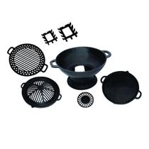 Churrasqueira Ferro Fundido Gengiskan 6 peças Alfa Completa Churrasqueira Ferro Fundido Gengiskan 6 peças Alfa Completa