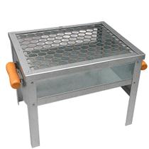 Churrasqueira Galvanizada C/ Grelha Portátil Aço Anti Corte