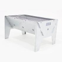 Churrasqueira Galvanizada Desmontável Cinza