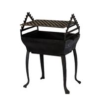 Churrasqueira Gaúcha Completa em Ferro Fundido 35x50cm.