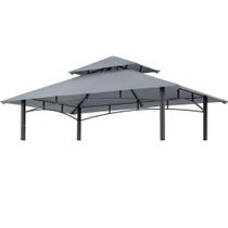 Churrasqueira Gazebo Canopy ABCCANOPY 153x75 cm Double Tier Grey